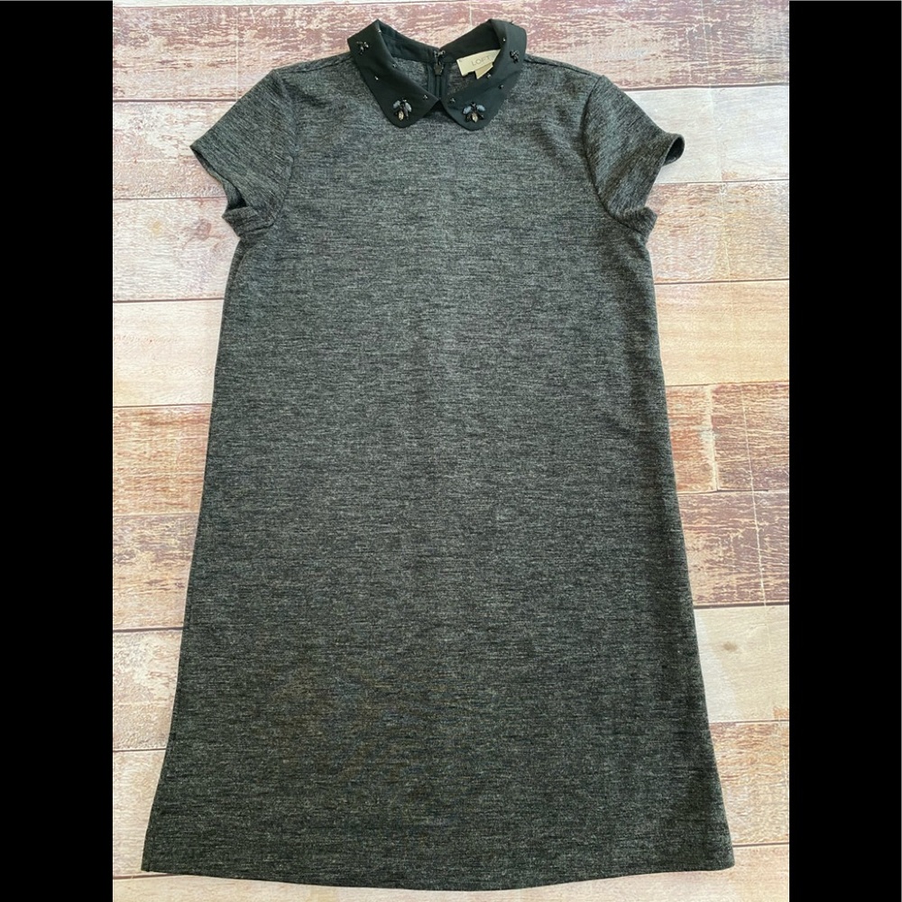 Loft Peter Pan‎ Collar Bejeweled Gems Dress S